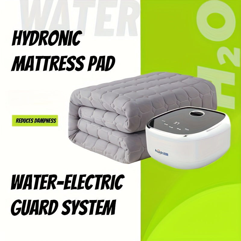 Dual-System Electric & Water Heating Blanket with External Circulation - Fast Heating, Long-Lasting Constant Temperature, Silent Operation, Overheat & Water Shortage Protection, 150W+ Power, 110V, Light Brown - Large Bed/Whole Room Heating,