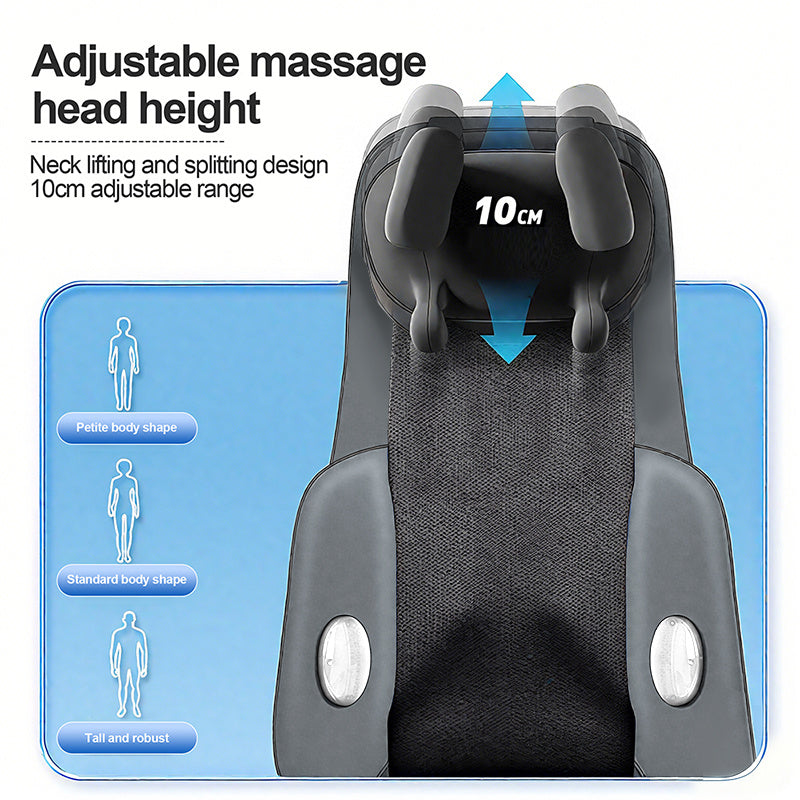Body Massager with Heat - Full Back Shiatsu and Synchronized Kneading, Adjustable Heat Function for Home and Office, Perfect Gift for Her and Him