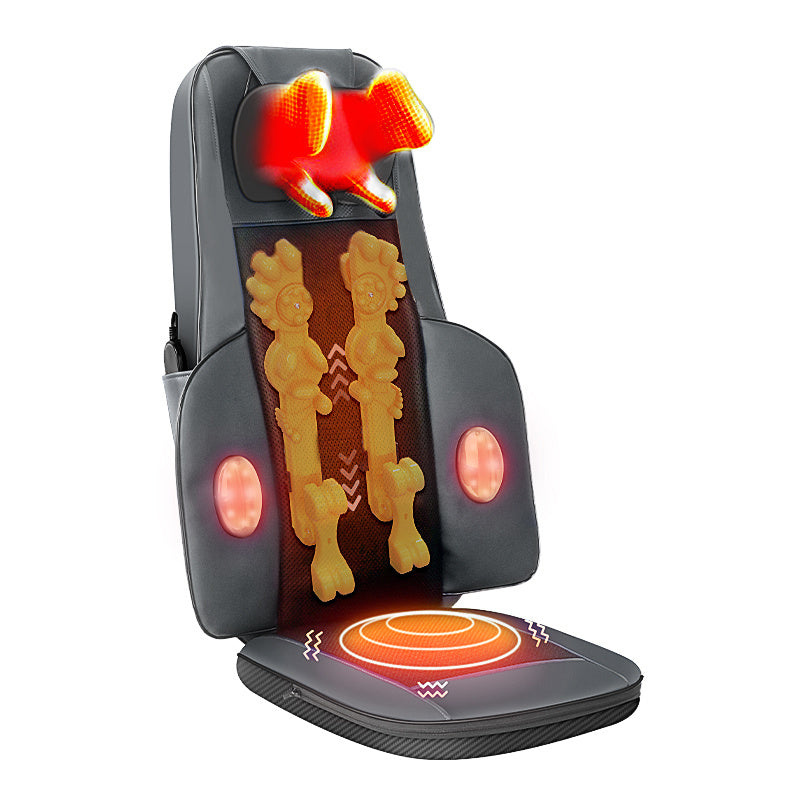 Body Massager with Heat - Full Back Shiatsu and Synchronized Kneading, Adjustable Heat Function for Home and Office, Perfect Gift for Her and Him