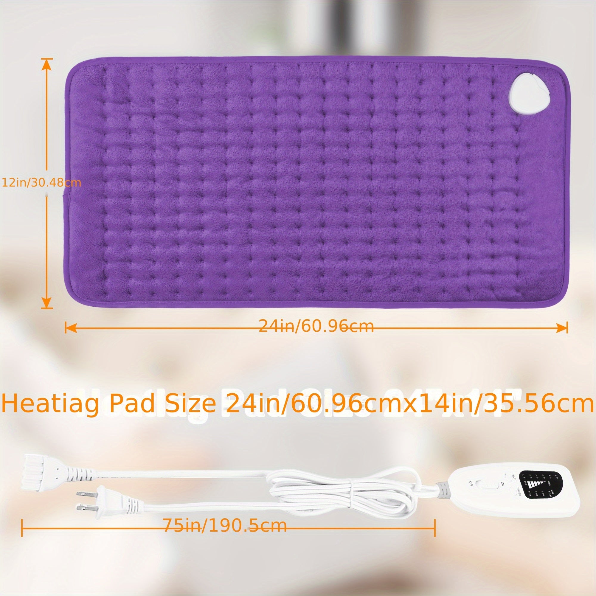 Electric - Ultra-Soft Flannel & Rapid Heating Tech | XL 24"x12" Coverage | 6-Temp Control Up to 140°F | 2H Auto Off & Overheat Protection | Machine Washable | Relieve,, Discomfort | Perfect Holiday Gift for Parents, Home Relax, Therapeutic Heat,