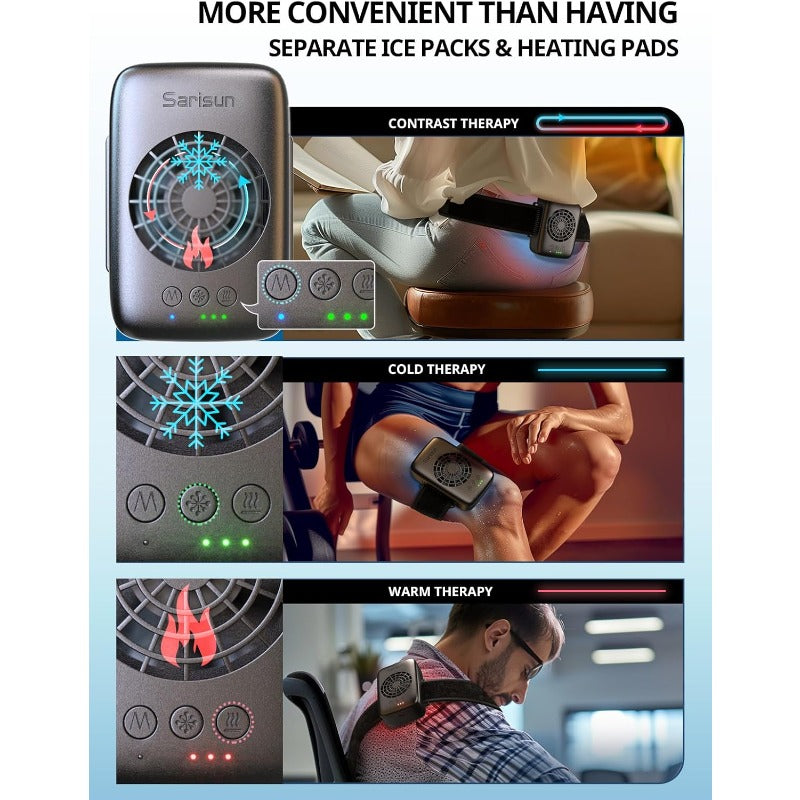 Cold Therapy MachineFathers Day Gifts Electric Heating Cooling Pad for Pain Relief Sore Muscle and Joint Recovery for Sports Injuries in Knee Shoulder Legs Cryotherapy Cold Pad Gifts for men