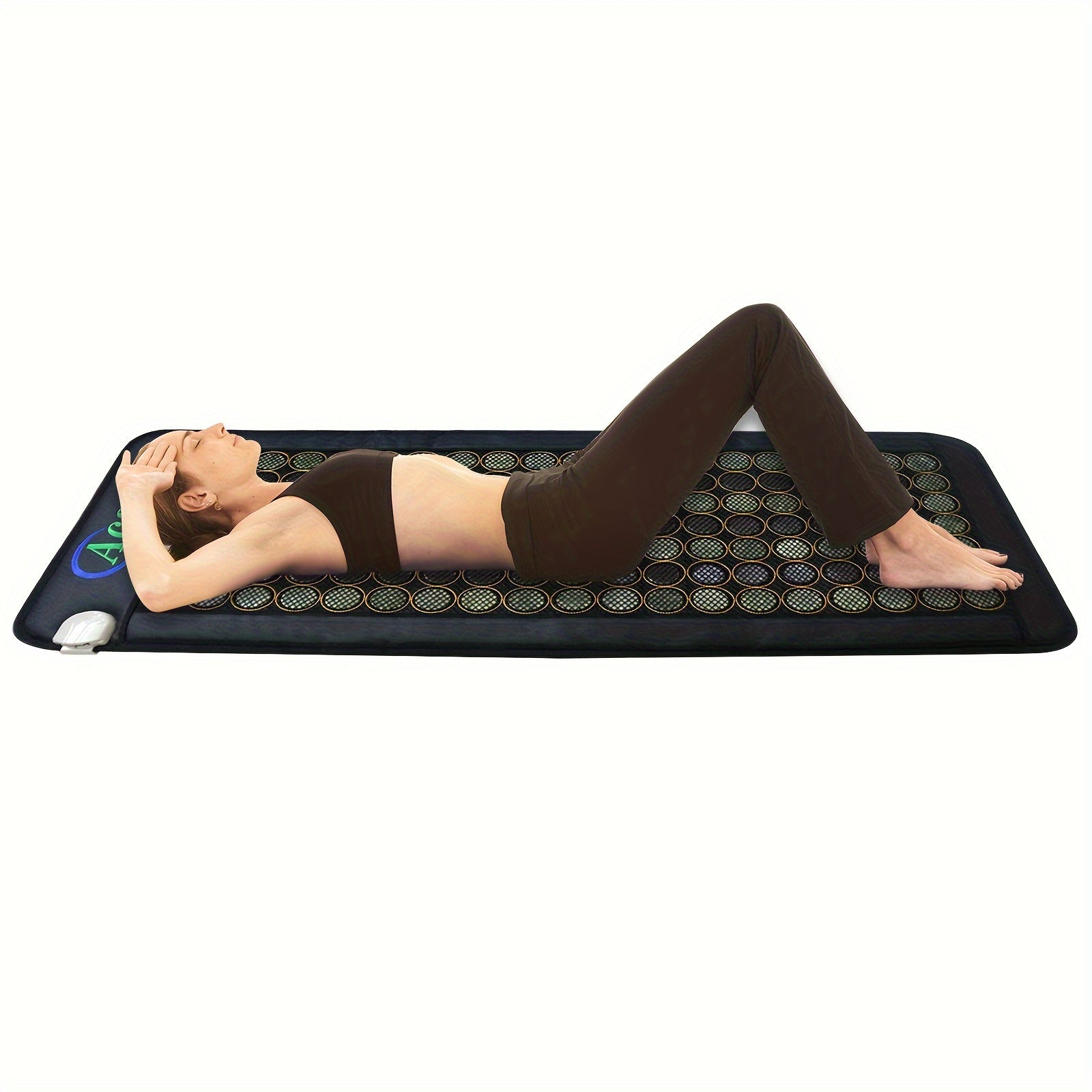 Acada Full Body Stone Heating Mat, Electric Heating Pad For Back Neck Shoulders, Hot Stone Massage Mat, Infrared Heating Auto Shut Off, Adjustable Timer And Temperature, 59" L X 24" W