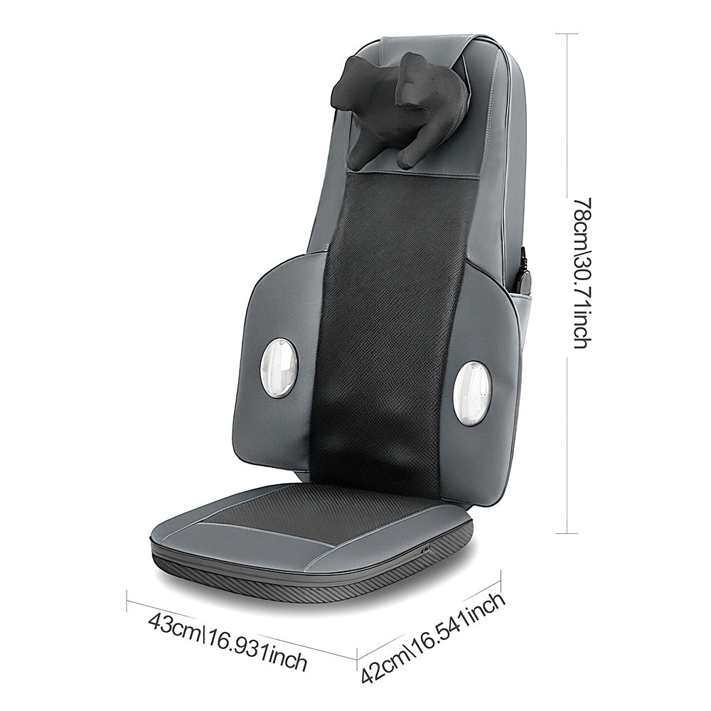 Body Massager with Heat - Full Back Shiatsu and Synchronized Kneading, Adjustable Heat Function for Home and Office, Perfect Gift for Her and Him